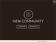 Tablet Screenshot of newcommunity.us